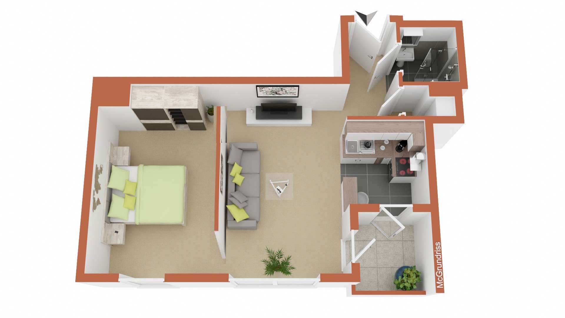 Bilk: Komplett möblierte, kernsanierte 2 Zimmer Wohnung mit Balkon